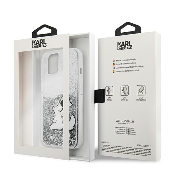Karl Lagerfeld Apple Dėklas Nudient Thin V3 MagSafe skirtas iPhone 13 Pro Max juodos spalvos