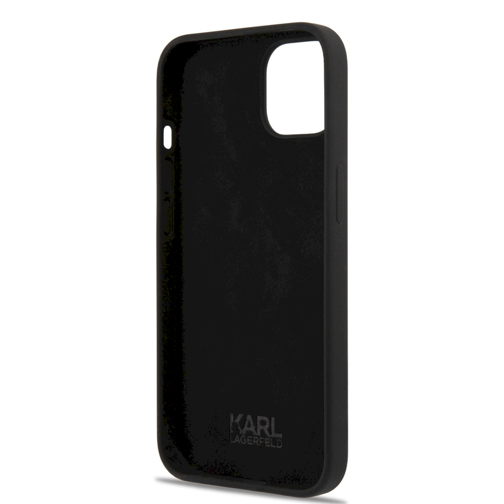 Dėklas Karl Lagerfeld KLHCP13SSLKHBK iPhone 13 mini 5,4" juoda/juodas hardcase Silicone Karl's Head