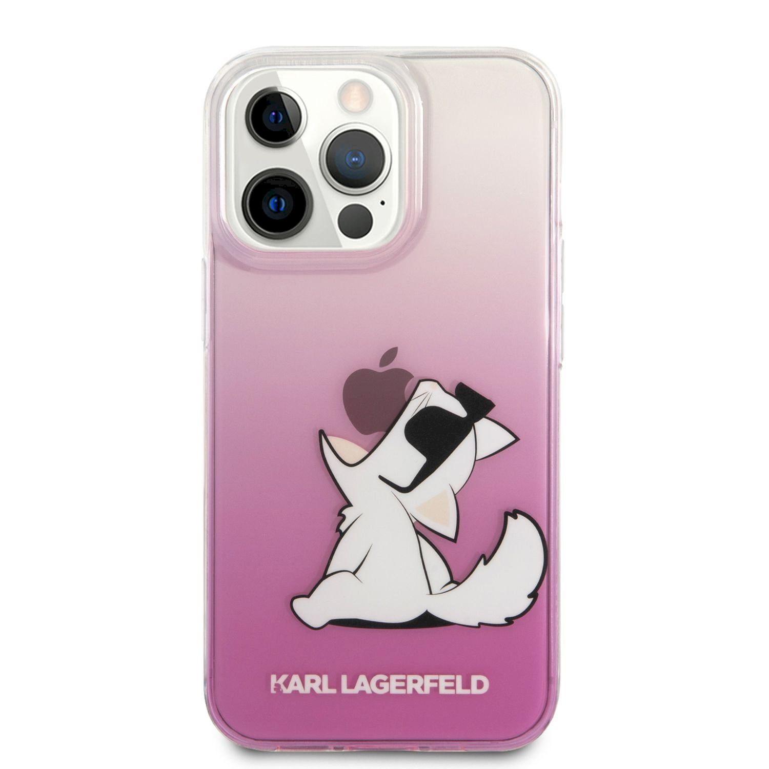 Dėklas Karl Lagerfeld PC/TPU Choupette Eat Case, skirtas iPhone 13 Pro Max, rožinis