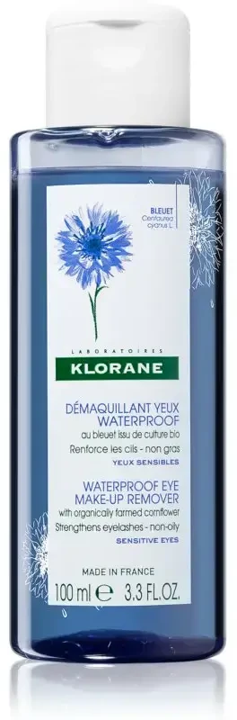"Klorane" vandeniui atsparaus akių makiažo valiklis 100ml