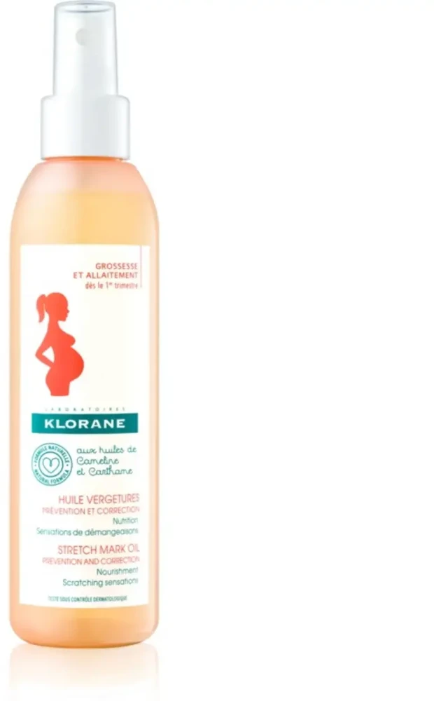 Klorane Mum Anti-Stretch Marks Massage Oil, 200 ml