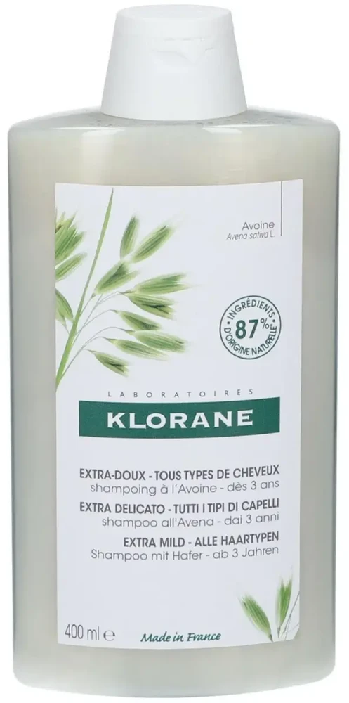 Klorane Ultra-Gentle Šampūnas With Oat Milk itin švelnus šampūnas, 400 ml