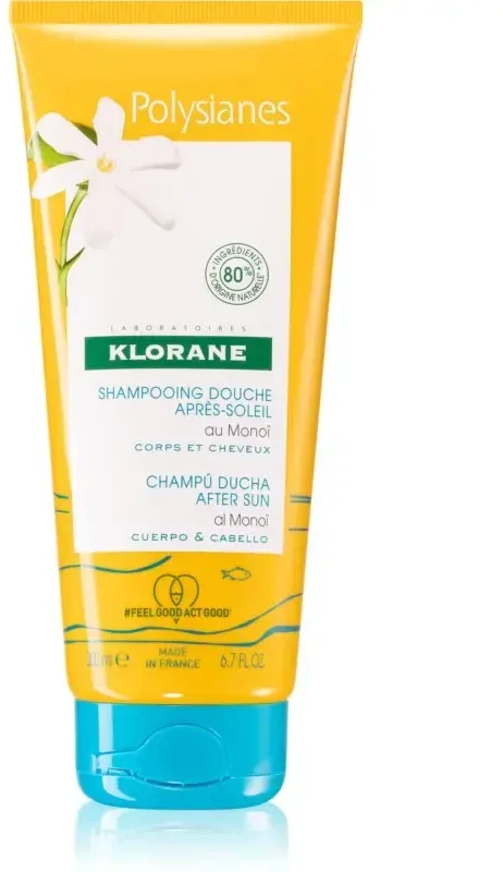 Klorane "Polysianes" dušo šampūnas po saulės vonių 200ml