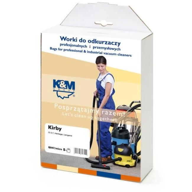 K&M Group dulkių siurblių maišeliai KIRBY KM-Q047.A (5vnt)