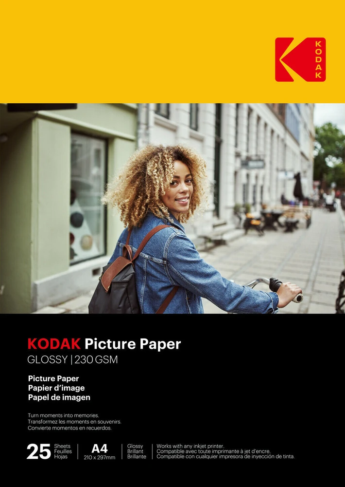 „Kodak“ paveikslėlių popierius 230 g, 11,8 mln. blizgus A4x25 (9891266)