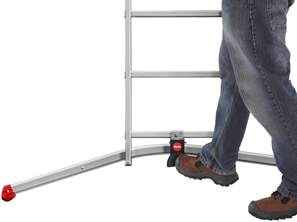 Kombinuotos kopėčios S100 Hailo ProfiLOT | aliuminis | 2x6+1x5 pakopos