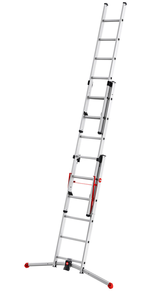 Kombinuotos kopėčios S100 Hailo ProfiLOT | aliuminis | 2x6+1x5 pakopos