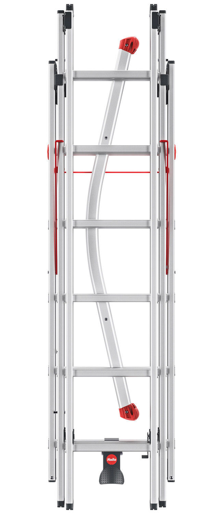 Kombinuotos kopėčios S100 Hailo ProfiLOT | aliuminis | 2x6+1x5 pakopos