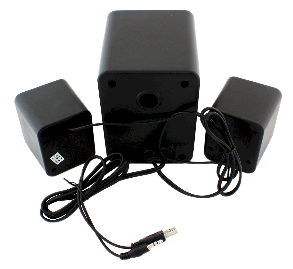 Goodbuy daugialypės terpės garsiakalbiai su žemų dažnių garsiakalbiu 3,5 mm | USB juodas