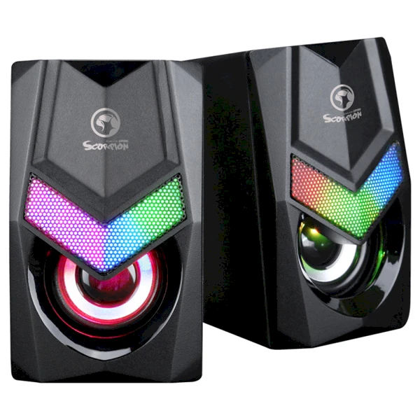 Kompiuterio kolonėlės Marvo SG-118 multimedijos garsiakalbiai LED / 6W / RGB