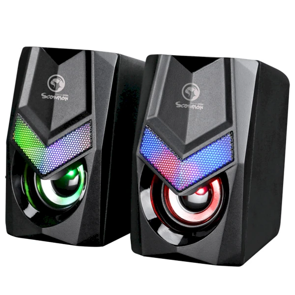 Kompiuterio kolonėlės Marvo SG-118 multimedijos garsiakalbiai LED / 6W / RGB