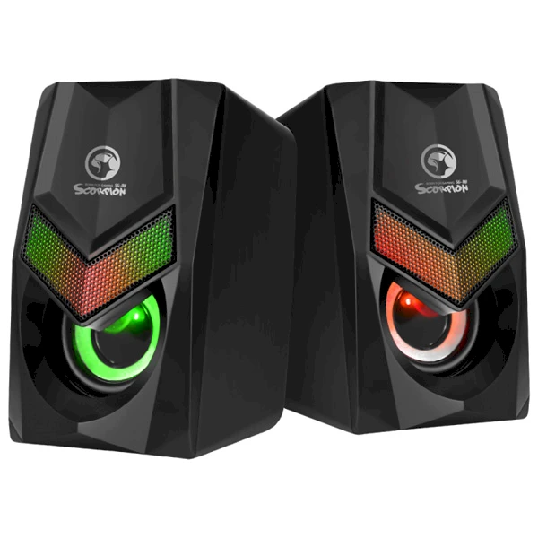 Kompiuterio kolonėlės Marvo SG-118 multimedijos garsiakalbiai LED / 6W / RGB