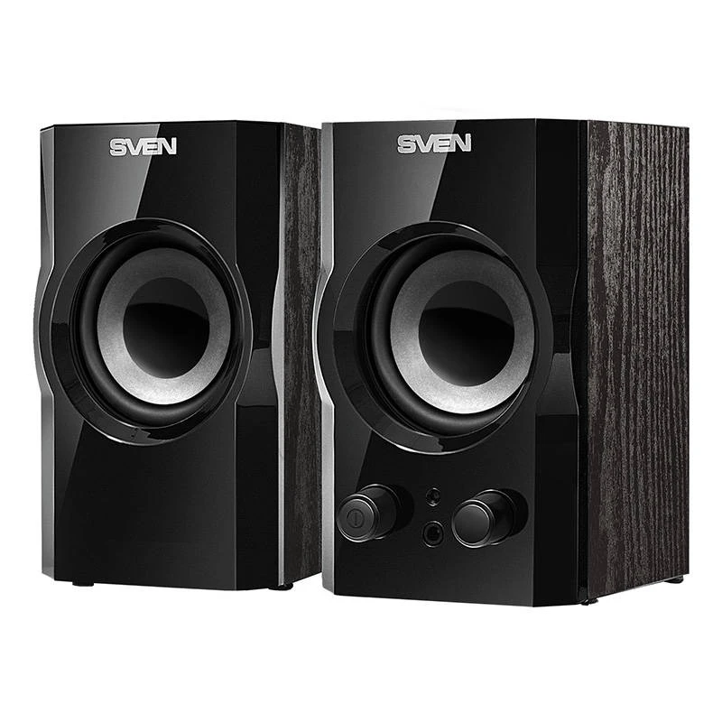 Kompiuterio kolonėlės SVEN SPS-606 2x3W, priekinis ausinių lizdas, priekinis maitinimo mygtukas ir garsumo reguliavimas