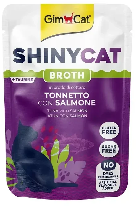 Konservēta barība kaķiem - Gimborn SHINYCAT Pouch Tuna with lašiša 70g