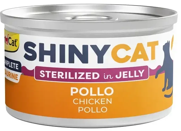 Konservēta barība kaķiem - Gimborn SHINYCAT Jelly Sterilised vištiena 70g