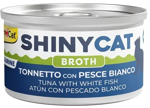 Konservuotas ėdalas katėms - Gimborn SHINYCAT TUNAS SU BALTA ŽUVIMI 70g