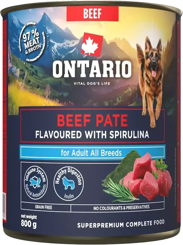 Ontario Adult Jautienos paštetas su Spirulina 800g