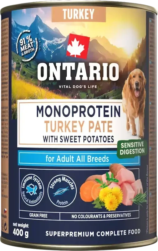 Ontario Adult Monoprotein Kalakutienos paštetas su Batatais 400g