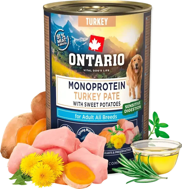 Ontario Adult Monoprotein Kalakutienos paštetas su Batatais 400g