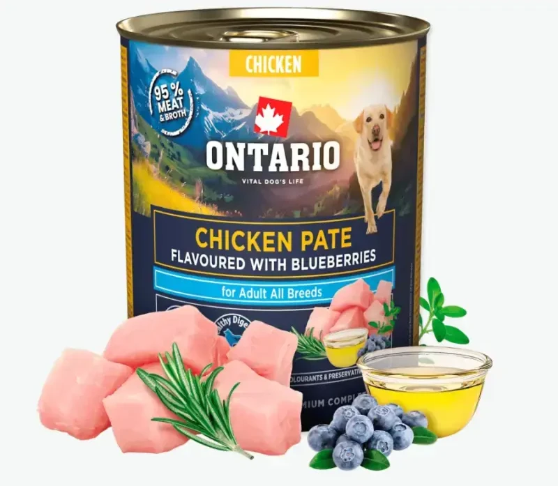 Ontario Adult Vištienos paštetas su Mėlynėmis 800g
