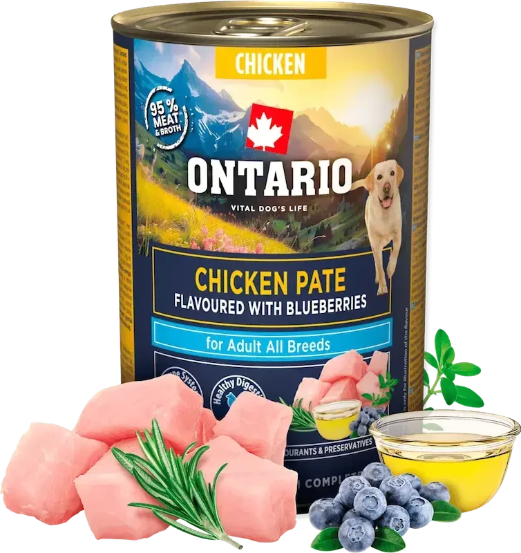 ONTARIO suaugusių šunų vištienos paštetas