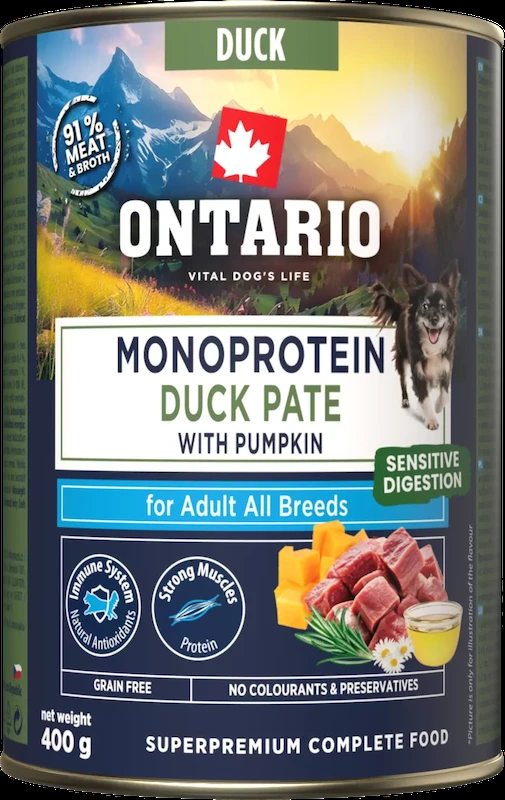 Ontario Adult Monoprotein Antienos paštetas su Moliūgu 400g