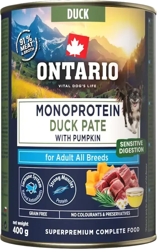 Ontario Adult Monoprotein Antienos paštetas su Moliūgu 400g