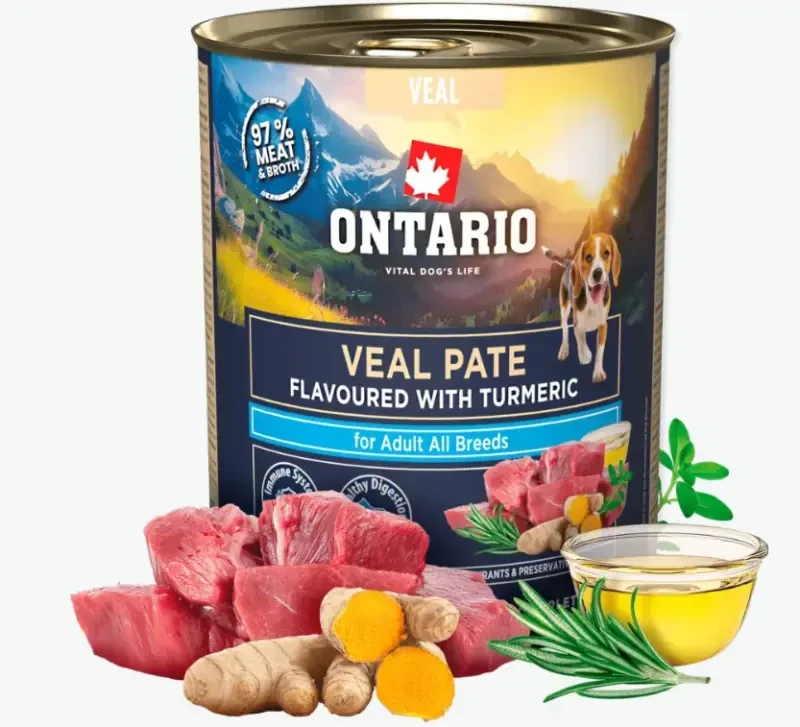 Ontario Adult Veršienos paštetas su Ciberžole 800g