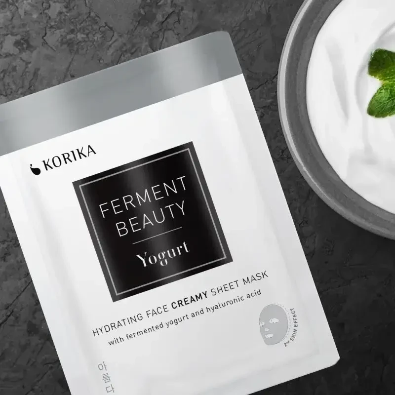 Korika „FermentBeauty“ drėkinamoji kreminė veido kaukė „Jogurtas“ 23 g