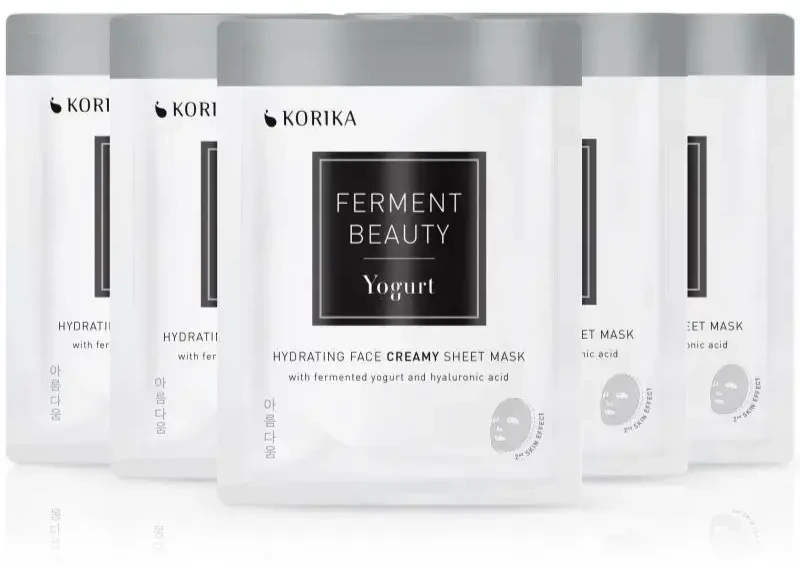 Korika FermentBeauty Yogurt Hydrating Sheet Mask Set 5 x 23 g