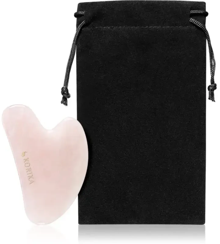 Korika Gua Sha massage stone made of rose quartz (Gua Sha Stone)