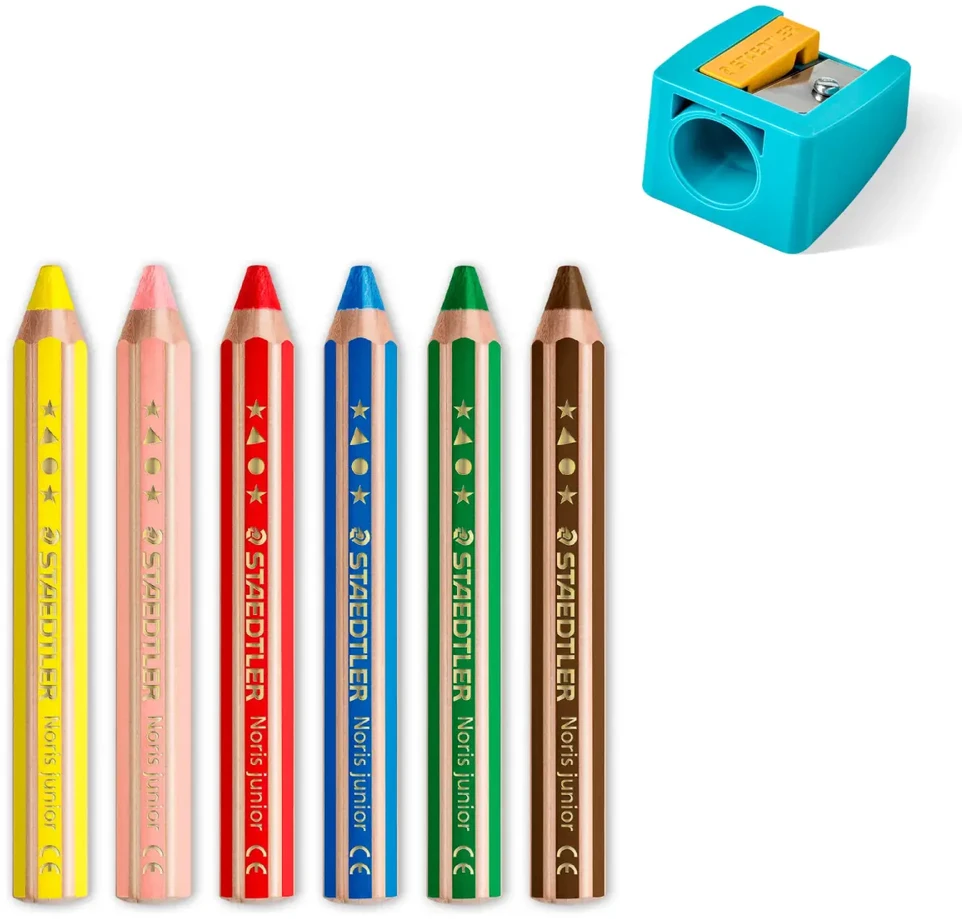 Spalvoti pieštukai STAEDTLER Buddy 3in1, 6 spalvų