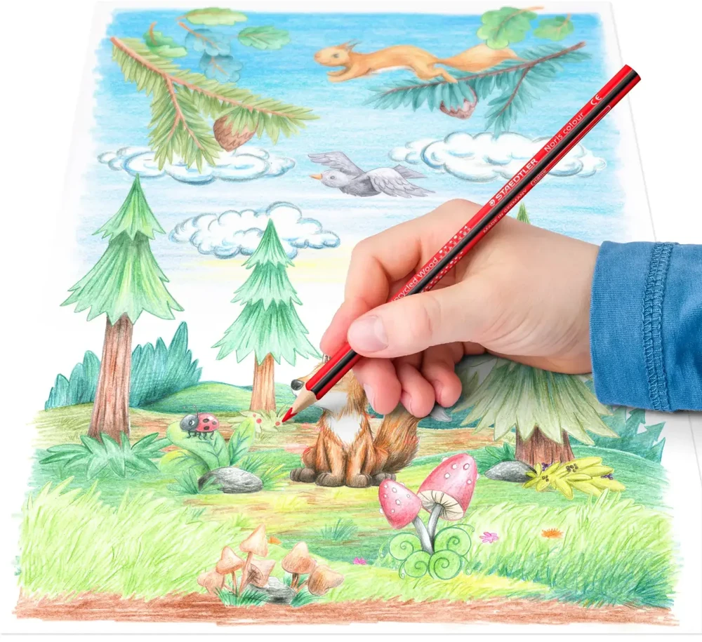 Spalvoti pieštukai Staedtler NORIS, 24 spalvos