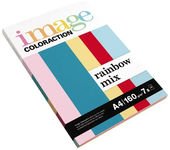 Spalvotas popierius Image Coloraction A4, 160g, 7 įvairios spalvos (70) 0702-245