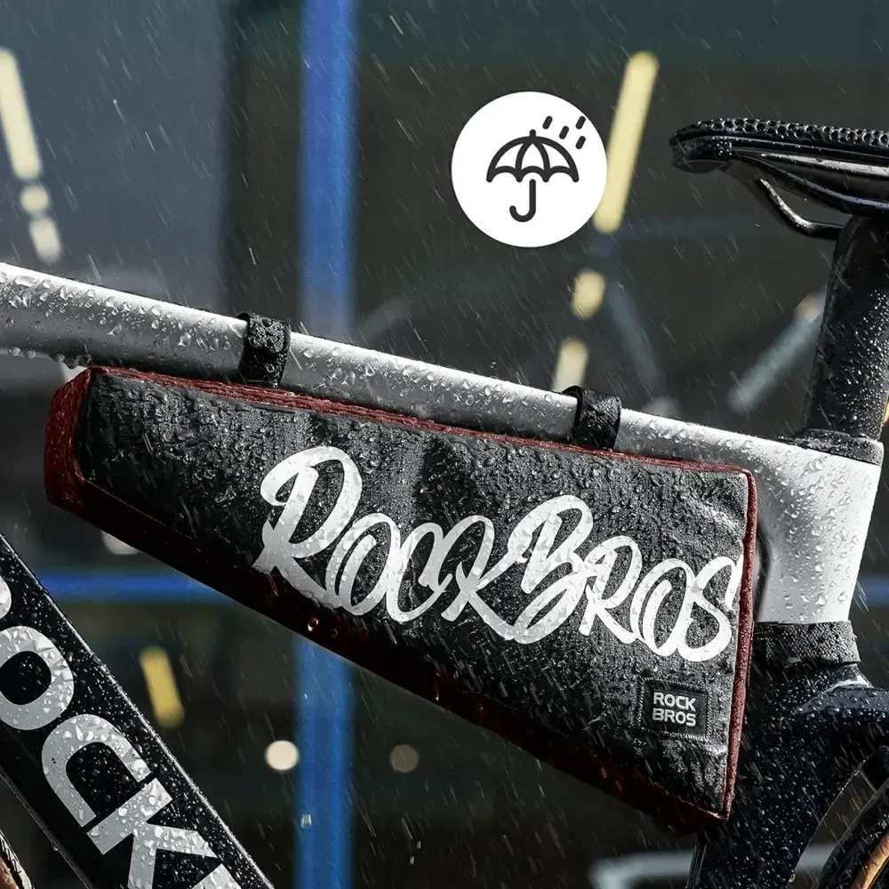Rockbros G008 Flash Journey Triangle Frame Bike Bag XL 1.9 l - Juodas and Raudona