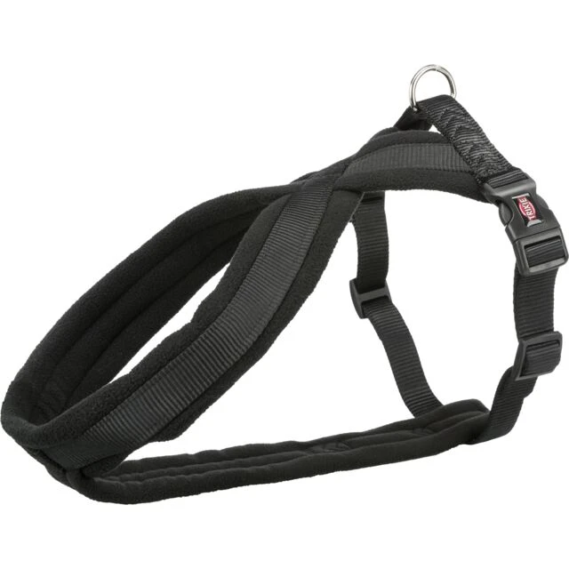 TRIXIE Premium touring petnešos, S-M 40-70cm/20mm, juodos