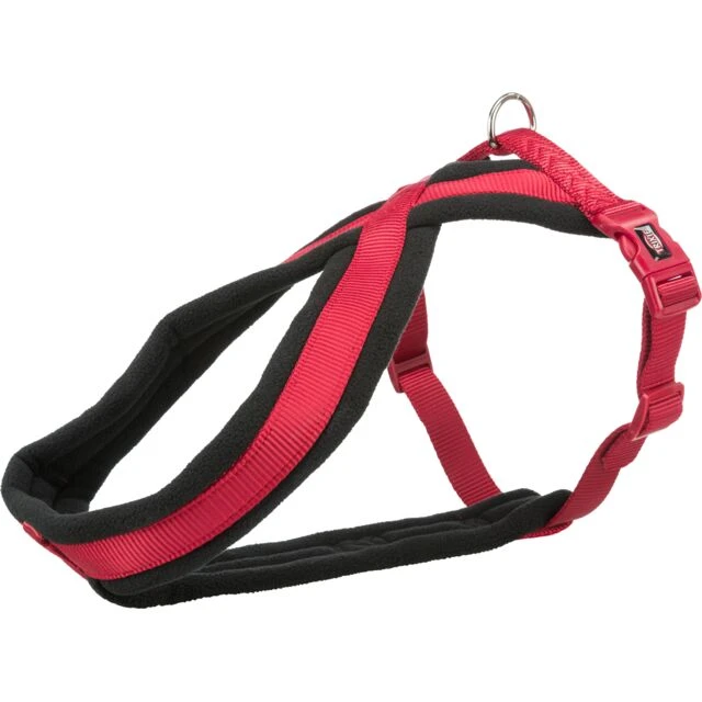 TRIXIE Premium touring petnešos, XS-S 30-55cm/15mm, raudonos