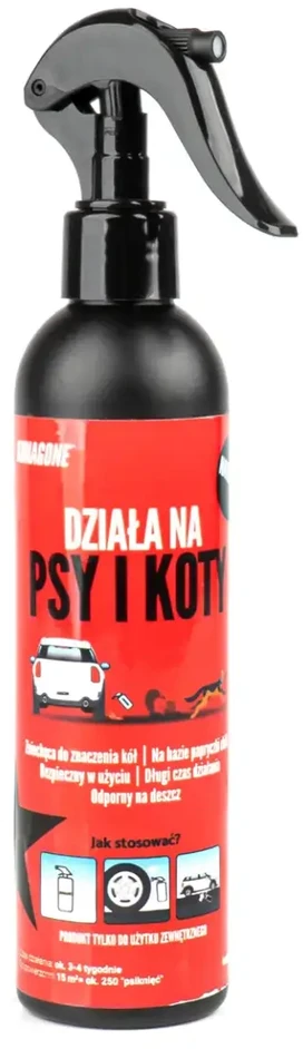 Purškalas nuo šunų ir kačių automobilių ratams KUNAGONE, 250 ml