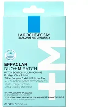 La Roche Posay Effaclar Duo+M Multi-Action Imperfection Patch pleistrai spuogams, 22 vnt.