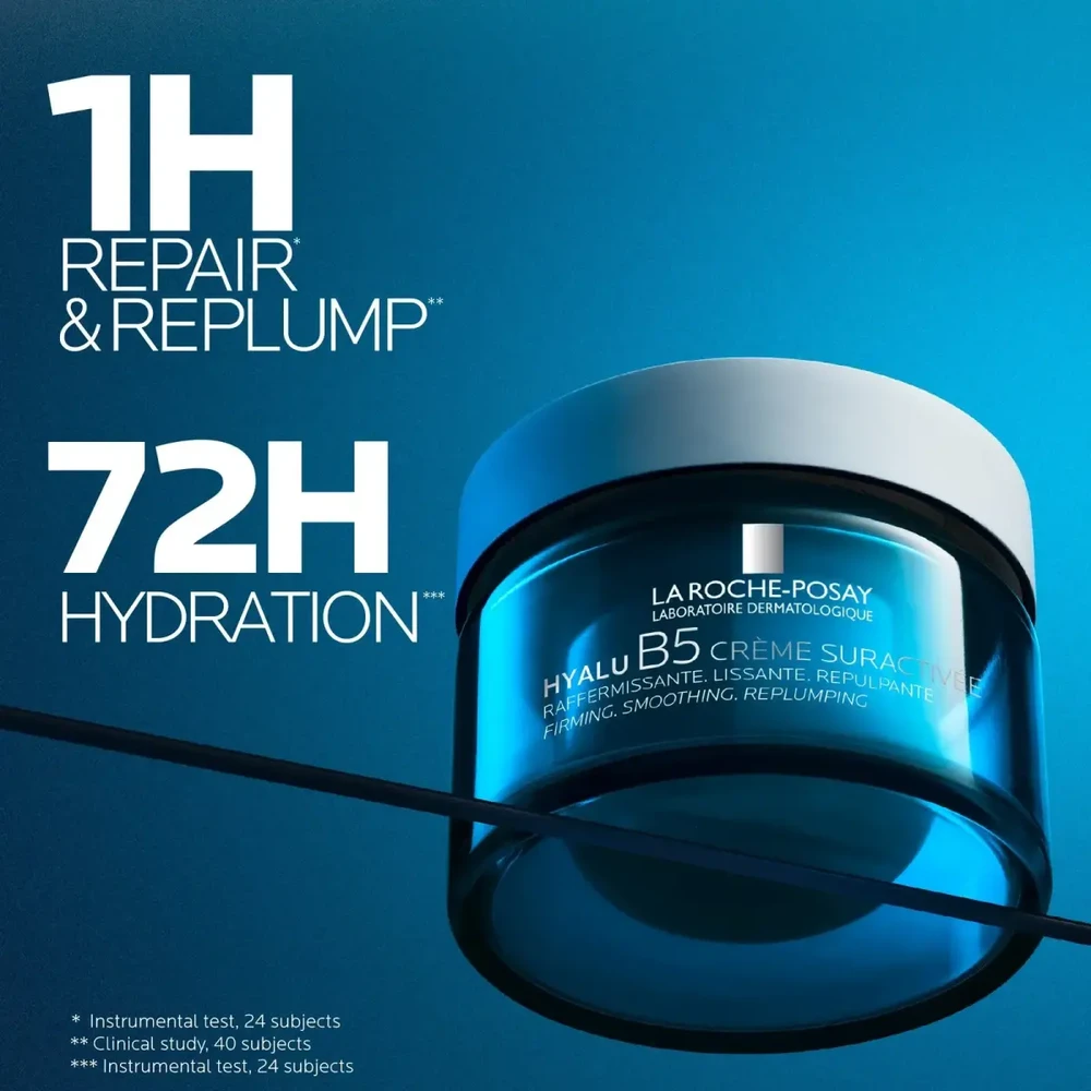 La Roche-Posay LRP Hyalu B5 Super-Activated Kreminis senėjimą stabdantis veido kremas, 50 ml