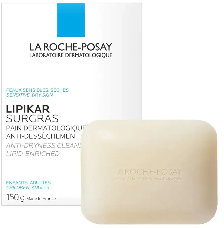 La Roche Posay LipikarLipid Enriched Cleansing Bar muilas sausai odai, 150 g