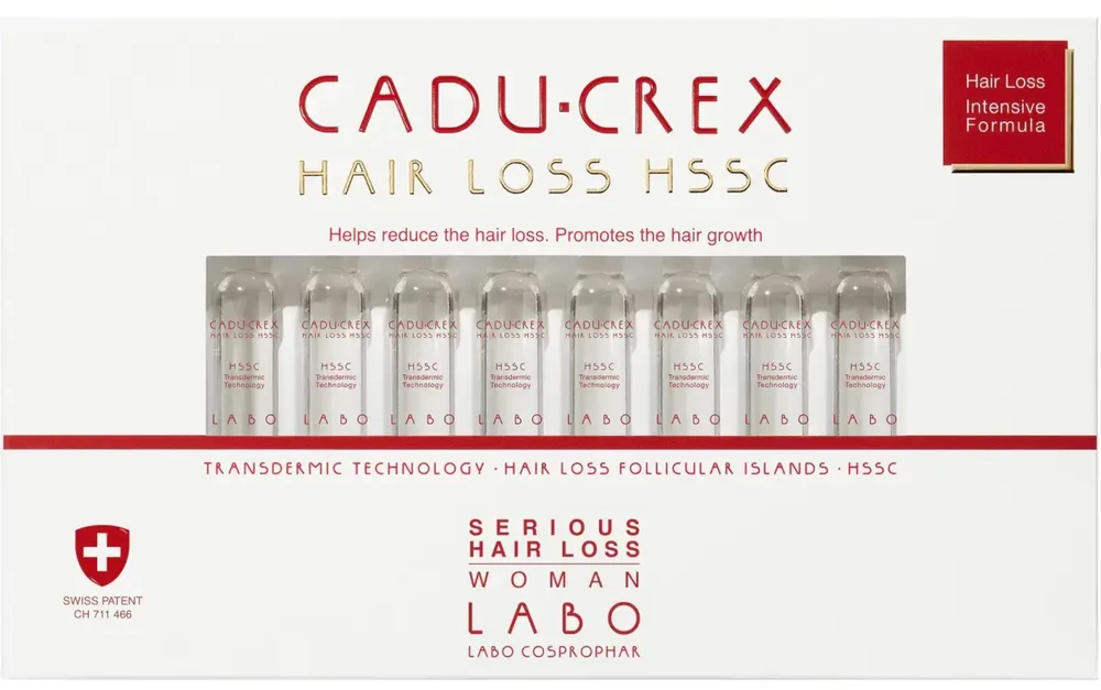Labo Cadu-Crex Severe Stage Anti-Hair Loss Ampoules Treatment Serum For Scalp For Women, 20 vnt. 3.5 ml