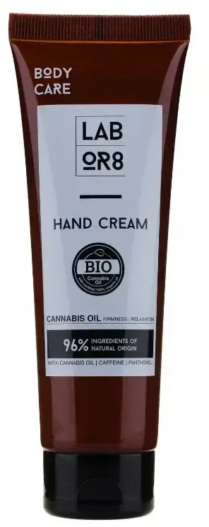LABOR8 Hemp Hydrating & Moisturising Hand Kreminis Hemp rankų kremas, 75 ml