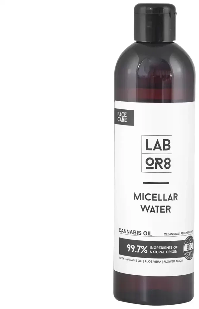 LABOR8 Hemp Natural Ingredients Cleansing Moisturising Micellar Vanduo micelinis vanduo, 300 ml