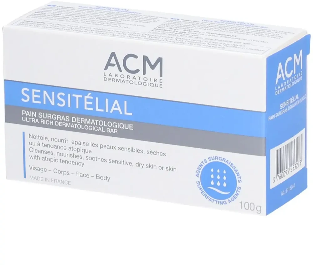 „Laboratoire ACM Sensitelial“ valomasis muilas veidui ir kūnui, 100 g