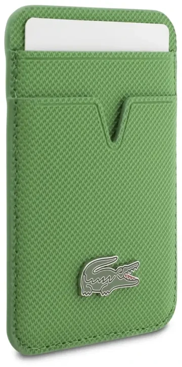 Lacoste Iconic Petit Pique MagSafe dėklas + Wallet skirtas Apple iPhone 17 Pro žalios spalvos