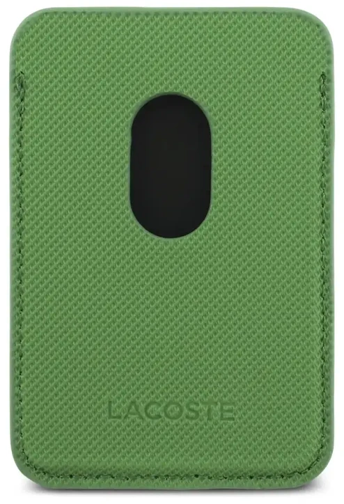 Lacoste Iconic Petit Pique MagSafe dėklas + Wallet skirtas Apple iPhone 17 Pro Max žalios spalvos