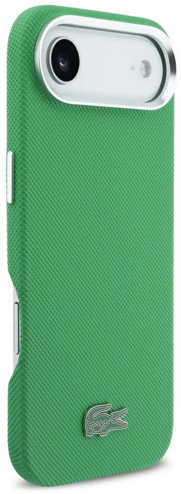 Lacoste Iconic Petit Pique Metal Logo MagSafe dėklas skirtas iPhone Air Žalias