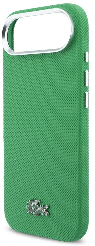 Lacoste Iconic Petit Pique Metal Logo MagSafe dėklas skirtas iPhone Air Žalias