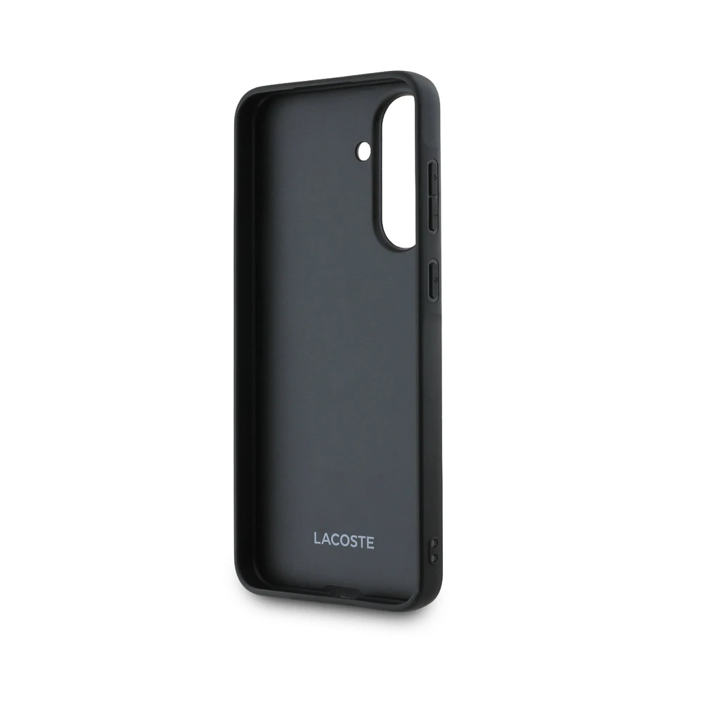 Lacoste Iconic Petit Pique Woven Logo MagSafe dėklas skirtas Samsung Galaxy A56 juodos spalvos